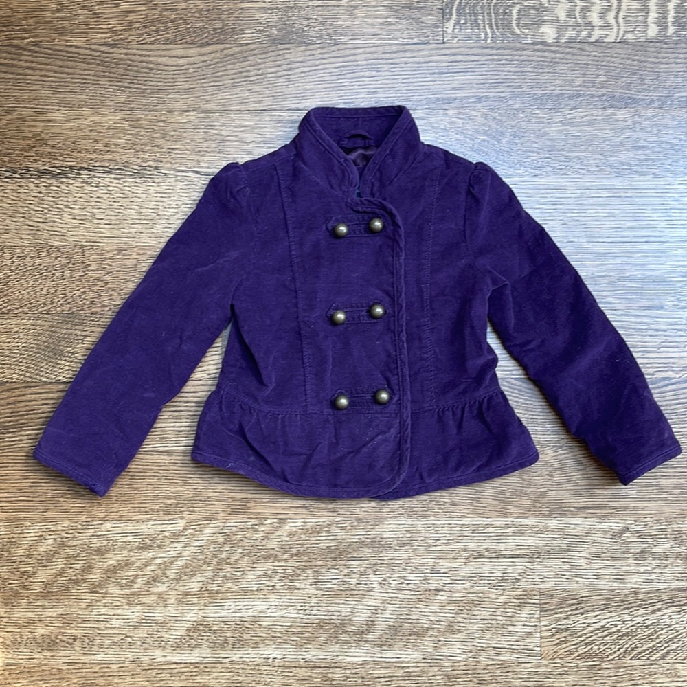 Gap Girls Purple Velvet Jacket
